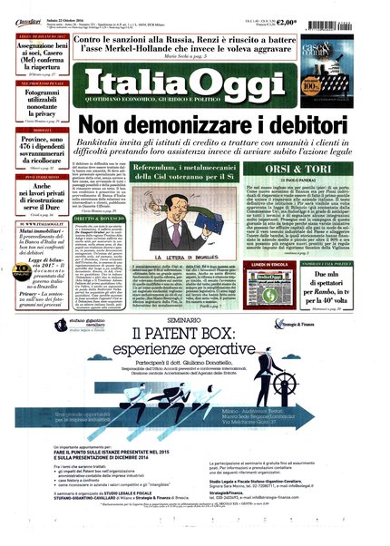 Italia oggi : quotidiano di economia finanza e politica